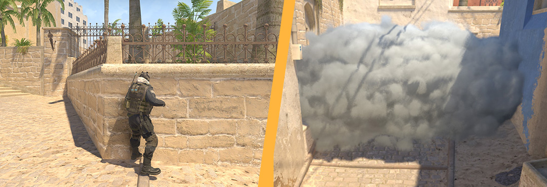 CT Spawn to Mid Smoke on Mirage