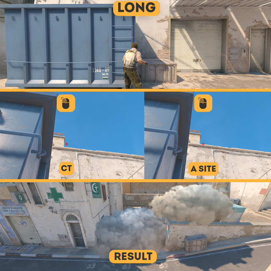 CS2 Lineup Шаг 1: Smoke to CT