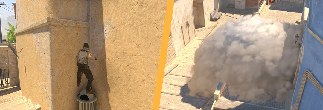 T Spawn to Top Mid Smoke on Mirage