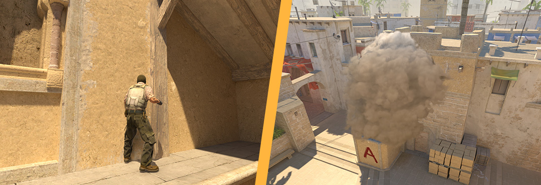 T Roof to Stairs Smoke on Mirage